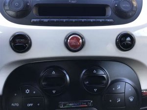 FIAT 500 Center Dashboard Button Trim Kit - Carbon Fiber FIAT 500 Center Dashboard Button Trim Kit - Carbon Fiber